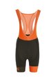 Kurze Fahrradhose mit Trägern - LEGEND LADY - Schwarz/Orange