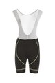 BIEMME Kurze Fahrradhose mit Trägern - FLEX LADY - Schwarz/Grün/Weiß
