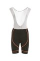 Kurze Fahrradhose mit Trägern - FLEX LADY - Orange/Weiß/Schwarz