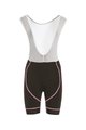 Kurze Fahrradhose mit Trägern - FLEX LADY - Weiß/Schwarz/Rosa