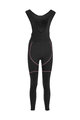 BIEMME Lange Fahrradhose mit Trägern - FLEX LADY WINTER - Schwarz/Rosa