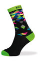 BIOTEX Klassische Fahrradsocken - DIAMONDS - Schwarz/Grün
