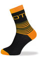BIOTEX Klassische Fahrradsocken - LINES - Orange/Schwarz