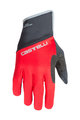 CASTELLI Langfinger-Fahrradhandschuhe - SCALDA PRO - Rot/Schwarz