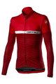 CASTELLI Langarm Fahrradtrikot für den Winter - MARINAIO LONG - Rot/Weiß