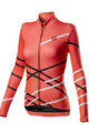 CASTELLI Langarm Fahrradtrikot für den Winter - DIAGONAL LADY WINTER - Rosa