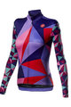 CASTELLI Langarm Fahrradtrikot für den Winter - TRIANGOLO MID LADY W - Lila/mehrfarbig