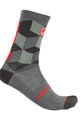CASTELLI Klassische Fahrradsocken - UNLIMITED 15 - Grau/Rot