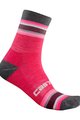 CASTELLI Klassische Fahrradsocken - STRISCIA 13 WINTER - Rosa