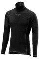 CASTELLI Langarm Fahrrad-Shirt - FLANDERS WARM NECK - Schwarz