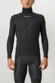 CASTELLI Langarm Fahrrad-Shirt - FLANDERS WARM NECK - Schwarz