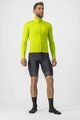 CASTELLI Langarm Fahrradtrikot für den Winter - PRO THERMAL - Gelb