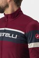 CASTELLI Langarm Fahrradtrikot für den Winter - PASSISTA - bordeaux