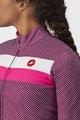 CASTELLI Langarm Fahrradtrikot für den Winter - VOLARE LADY WINTER - Weiß/Cyclamen