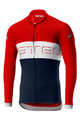 CASTELLI Langarm Fahrradtrikot für den Sommer - PROLOGO VI SUMMER - Blau/Rot/Beige