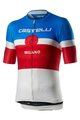 CASTELLI Kurzarm Fahrradtrikot - MILANO - Weiß/Blau/Rot