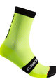CASTELLI Klassische Fahrradsocken - SUPERLEGGERA 12 - Gelb/Schwarz