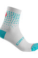 CASTELLI Klassische Fahrradsocken - PUNTINI LADY - Hellblau/Weiß