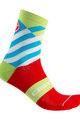 CASTELLI Klassische Fahrradsocken - TALENTO W LADY - Hellgrün/Hellblau/Rot