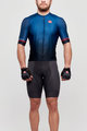 CASTELLI Kurzarm Radtrikot und Shorts - AERO RACE - Blau/Grau