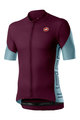 CASTELLI Kurzarm Fahrradtrikot - ENTRATA V - bordeaux/Hellblau