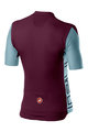 CASTELLI Kurzarm Fahrradtrikot - ENTRATA V - bordeaux/Hellblau