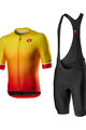 CASTELLI Kurzarm Radtrikot und Shorts - AERO RACE II - Schwarz/Gelb/Rot