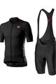 CASTELLI Kurzarm Radtrikot und Shorts - ENTRATA II - Schwarz