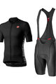 CASTELLI Kurzarm Radtrikot und Shorts - ENTRATA - Schwarz