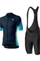 CASTELLI Kurzarm Radtrikot und Shorts - ENTRATA II - Schwarz/Blau