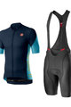 CASTELLI Kurzarm Radtrikot und Shorts - ENTRATA - Schwarz/Blau