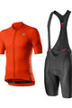 CASTELLI Kurzarm Radtrikot und Shorts - ENTRATA - Rot/Schwarz