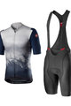 CASTELLI Kurzarm Radtrikot und Shorts - POLVERE - Grau/Schwarz