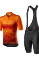 CASTELLI Kurzarm Radtrikot und Shorts - POLVERE - Schwarz/Orange