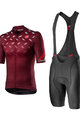 CASTELLI Kurzarm Radtrikot und Shorts - AVANTI - bordeaux/Schwarz