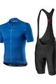 CASTELLI Kurzarm Radtrikot und Shorts - CLASSIFICA II - Blau/Schwarz