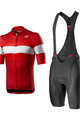 CASTELLI Kurzarm Radtrikot und Shorts - LA MITICA - Rot/Schwarz