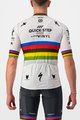 CASTELLI Kurzarm Fahrradtrikot - QUICK-STEP 2022 COMPETIZIONE - Regenbogen/Weiß