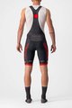 CASTELLI Kurze Fahrradhose mit Trägern - COMPETIZIONE KIT - Schwarz/Rot