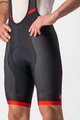 CASTELLI Kurze Fahrradhose mit Trägern - COMPETIZIONE KIT - Schwarz/Rot