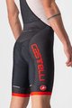 CASTELLI Kurze Fahrradhose mit Trägern - COMPETIZIONE KIT - Schwarz/Rot