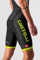 CASTELLI Kurze Fahrradhose mit Trägern - COMPETIZIONE KIT - Gelb/Schwarz