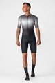 CASTELLI Kurzarm Fahrradtrikot - AERO RACE 6.0 - Grau/Schwarz/Weiß