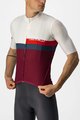 CASTELLI Kurzarm Fahrradtrikot - A BLOCCO - Beige/bordeaux/Rot/Blau