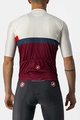 CASTELLI Kurzarm Fahrradtrikot - A BLOCCO - Beige/bordeaux/Rot/Blau