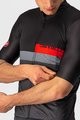 CASTELLI Kurzarm Fahrradtrikot - A BLOCCO - Schwarz/Grau/Rot