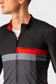 CASTELLI Kurzarm Fahrradtrikot - A BLOCCO - Schwarz/Grau/Rot