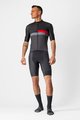 CASTELLI Kurzarm Fahrradtrikot - A BLOCCO - Schwarz/Grau/Rot