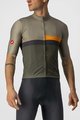 CASTELLI Kurzarm Fahrradtrikot - A BLOCCO - Grau/Orange/Grün