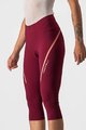 CASTELLI 3/4 lange Fahrradhose ohne Träger - VELOCISSIMA 3 LADY  - Rosa/bordeaux